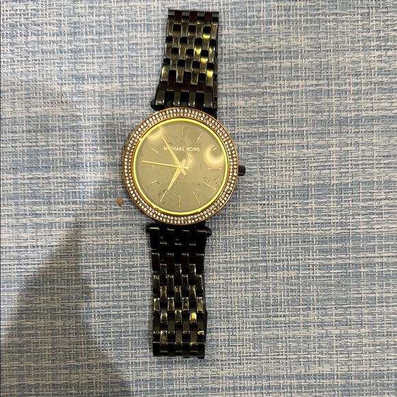 Michael Kors Black and Gold Watch - Picture 1 of 5